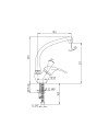 Miscelatore lavello cucina Creta monocomando finitura granito alaska