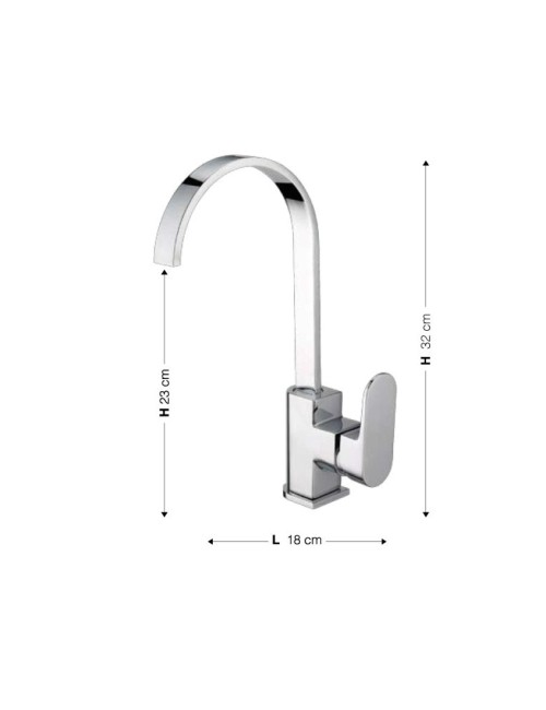 Miscelatore lavello cucina Samarcanda finitura cromo