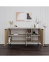 Madia 3 ante Clara 142x35,5x83h colore cashmere e Rovere