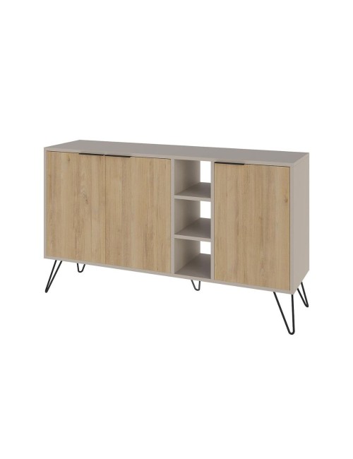 Madia 3 ante Clara 142x35,5x83h colore cashmere e Rovere