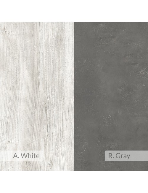 Madia 4 Ante Fiona 180x35,6x82H Colore Rovere e Antracite