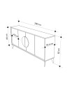 Madia 4 ante Gora180 colore noce e cashmere 180x35,6x82