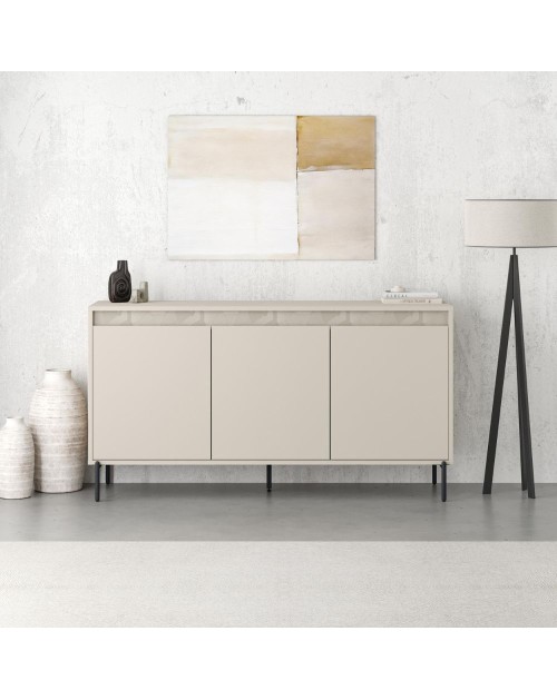 Madia Mott150 con tre ante cashmere e dettaglio decorativo 150x40x79.5H