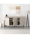 Madia Mott150 con tre ante cashmere e dettaglio decorativo 150x40x79.5H