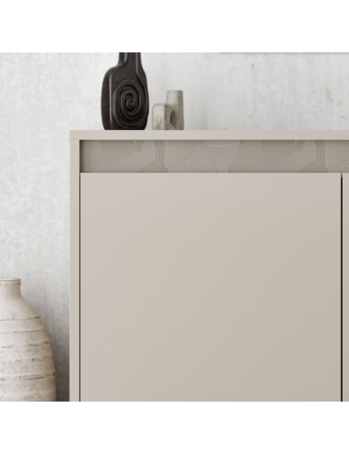 Madia Mott150 con tre ante cashmere e dettaglio decorativo 150x40x79.5H