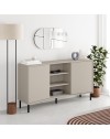 Madia Frem con frontale curvo 2 ante e vani a giorno in finitura cashmere 150x40x81.5H