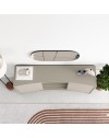 Madia Frem con frontale curvo 2 ante e vani a giorno in finitura cashmere 150x40x81.5H