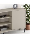 Madia Frem con frontale curvo 2 ante e vani a giorno in finitura cashmere 150x40x81.5H