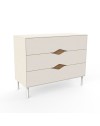 Cassettiera Marquise Cashmere con 3 Cassetti e Dettagli Rovere Deep Oud