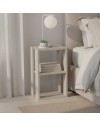 Comodino due ripiani Lonie 34x30x55h colore cashmere