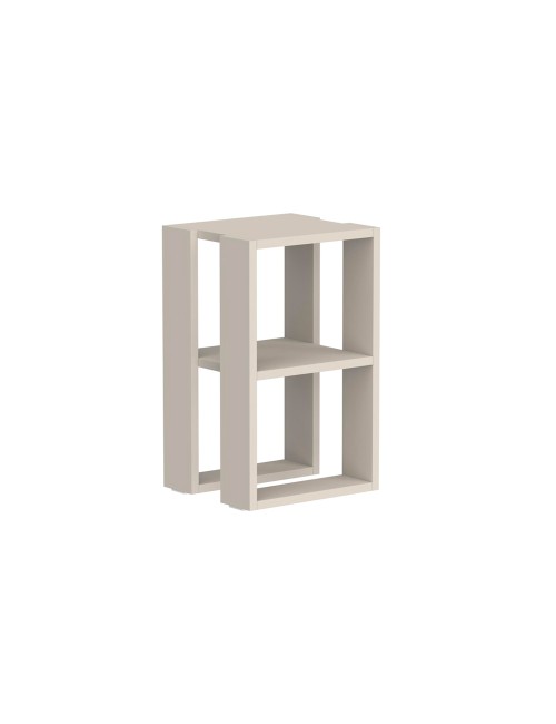 Comodino due ripiani Lonie 34x30x55h colore cashmere