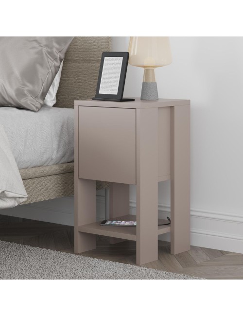 Comodino Ema Anta Ribalta 30x30x55h Colore Tortora Prezzo