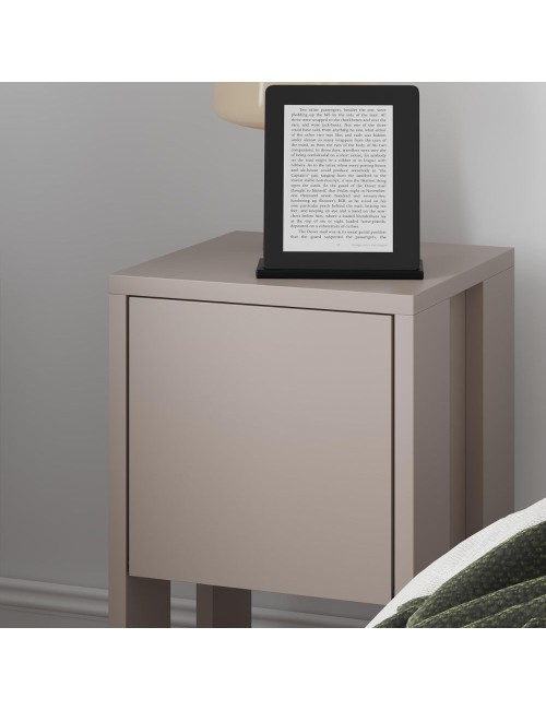 Comodino Ema Anta Ribalta 30x30x55h Colore Tortora Prezzo