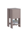 Comodino Ema anta ribalta 30x30x55h colore tortora