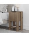 Comodino Ema anta ribalta 30x30x55h colore noce