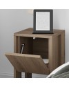 Comodino Ema anta ribalta 30x30x55h colore noce
