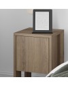 Comodino Ema anta ribalta 30x30x55h colore noce