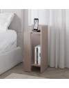 Tavolino comodino di design Elos 25x27x60h destro colore tortora