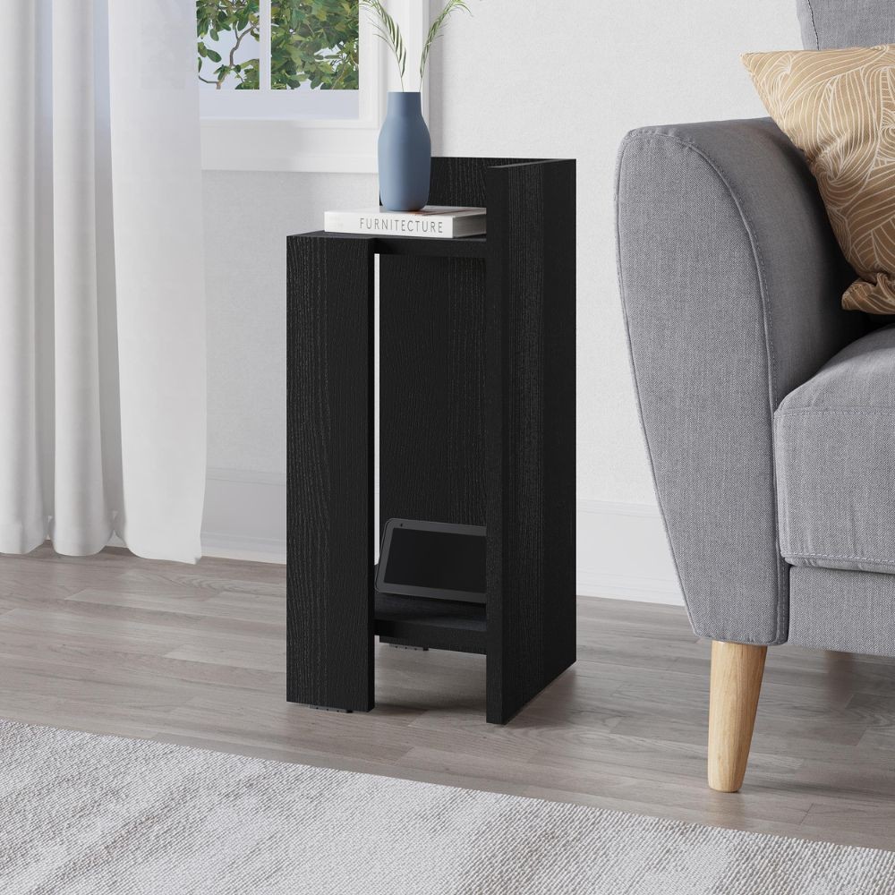 Tavolino comodino di design Elos 25x27x60h destro colore nero