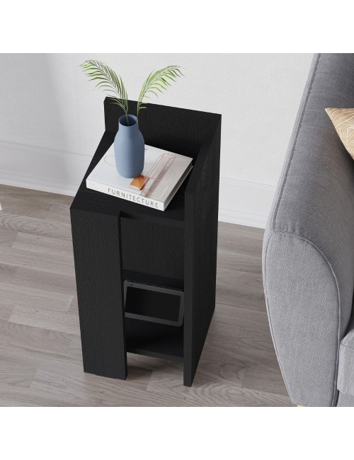 Tavolino comodino di design Elos 25x27x60h destro colore nero