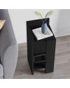 Tavolino comodino di design Elos 25x27x60h sinistro colore nero