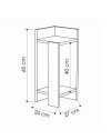 Tavolino comodino di design Elos 25x27x60h sinistro colore nero