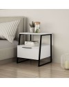 Comodino bianco Pal 45x41x50 cm – Stile Moderno e Funzionalità in un Design Raffinato