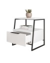 Comodino bianco Pal 45x41x50 cm – Stile Moderno e Funzionalità in un Design Raffinato