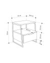 Comodino bianco Pal 45x41x50 cm – Stile Moderno e Funzionalità in un Design Raffinato