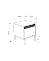 Comodino Mott tortora con cassetto e dettaglio decorativo 45x40x50H
