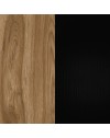 Comodino sospeso Eco con cassetto 40 cm nero e rovere oud con maniglia reversibile