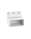 Comodino sospeso bianco Treo con luci LED integrate vano a giorno