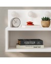 Comodino sospeso bianco Treo con luci LED integrate vano a giorno
