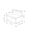 Comodino sospeso bianco Treo con luci LED integrate vano a giorno