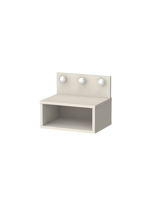 Comodino sospeso cashmere Treo con luci LED integrate vano a giorno