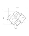 Mensola Oyo con 4 scomparti – Funzionalità e design in finitura cashmere