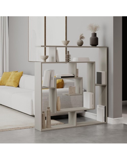 Libreria cashmere con 9 ripiani Labirent 125x22x129
