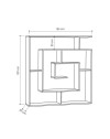 Libreria cashmere con 9 ripiani Labirent 125x22x129