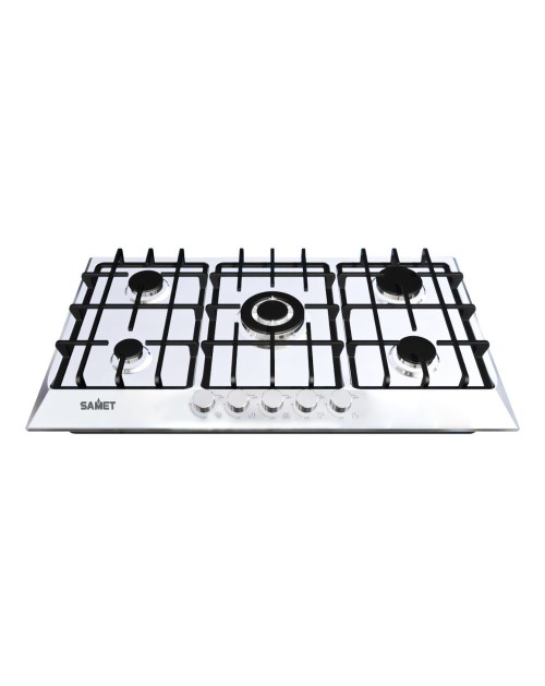 Piano cottura 5 fuochi gas Samet Apollo90 ghisa in acciaio inox