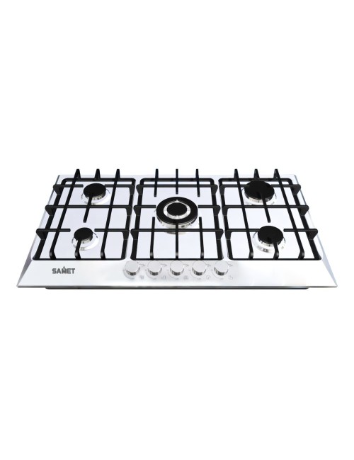 Piano cottura 5 fuochi gas Samet Apollo90 ghisa in acciaio inox