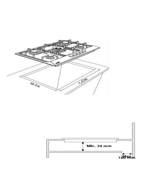 Piano cottura 5 fuochi gas Samet Apollo90 ghisa in acciaio inox