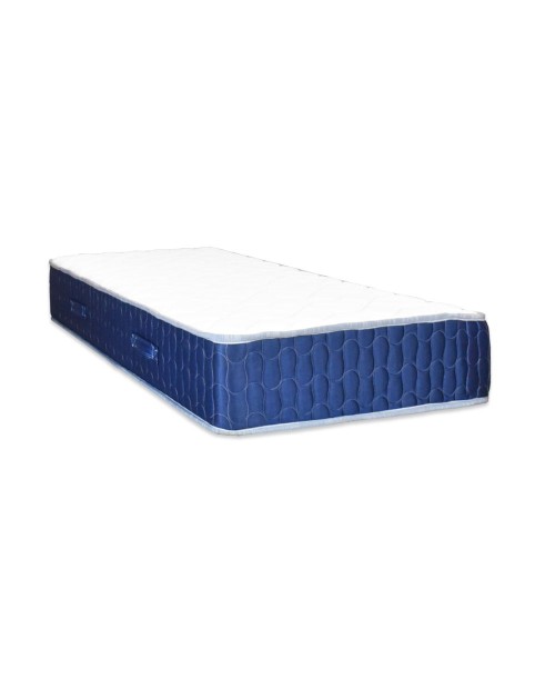 Materasso singolo 80x190x25H in schiuma poliuretanica e memory Palladio blu