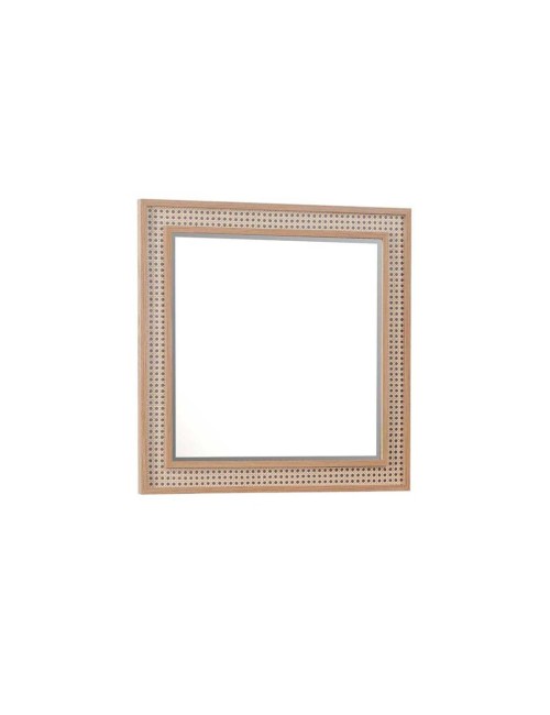 Camera da letto Natura colore rovere miele effetto vimini e armadio a specchio