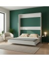 Letto matrimoniale a scomparsa salvaspazio Primer bianco 164x38x221H
