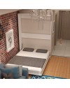 Letto matrimoniale a scomparsa salvaspazio Primer bianco 164x38x221H