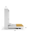 Letto matrimoniale a scomparsa salvaspazio Primer bianco 164x38x221H