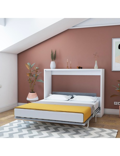 Letto matrimoniale pieghevole a scomparsa salvaspazio Capsule bianco 164x52x120H