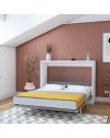 Letto matrimoniale pieghevole a scomparsa salvaspazio Capsule bianco 164x52x120H