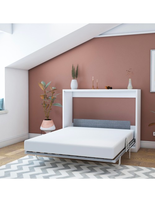 Letto matrimoniale pieghevole a scomparsa salvaspazio Capsule bianco 164x52x120H