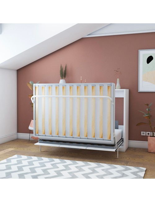 Letto matrimoniale pieghevole a scomparsa salvaspazio Capsule bianco 164x52x120H